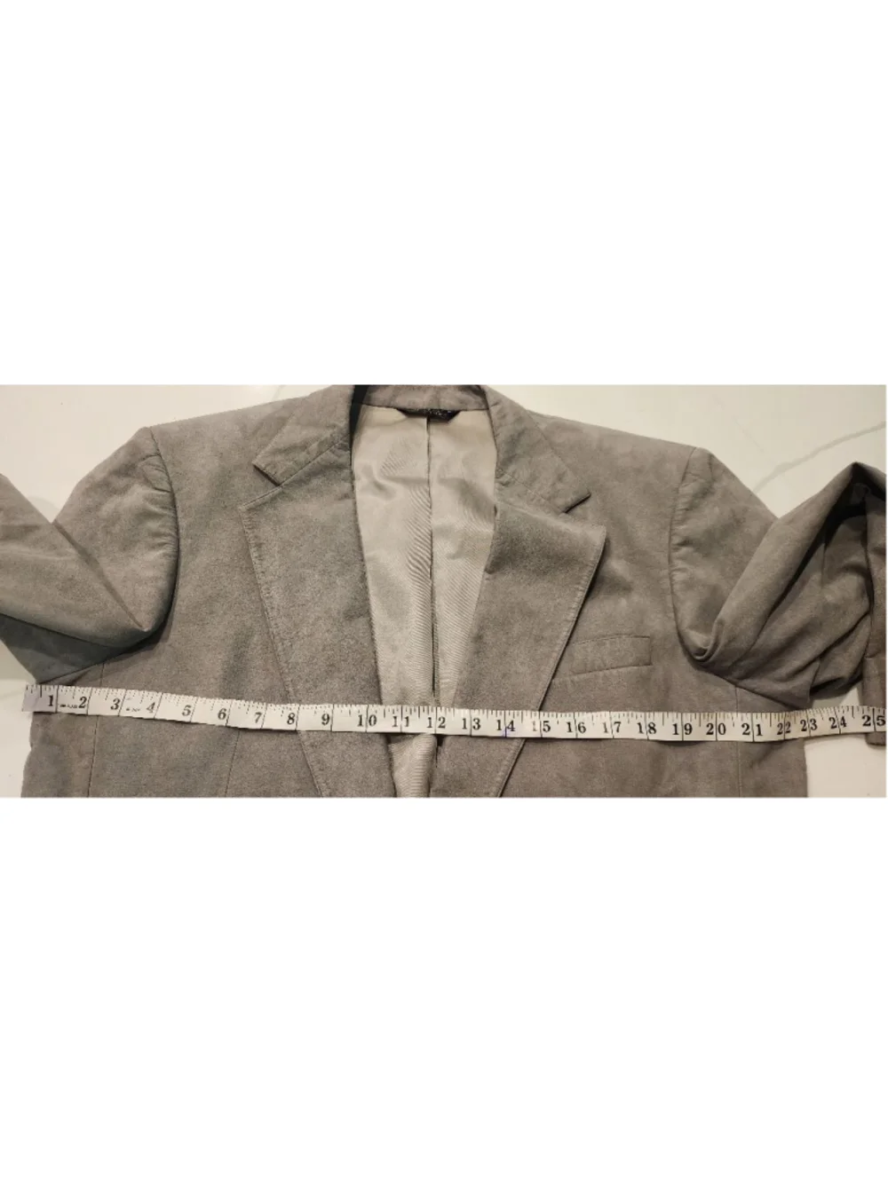 St. Simons Clothing Men's Gray Suede Blazer Sport Coat Made in USA 46R Vintage